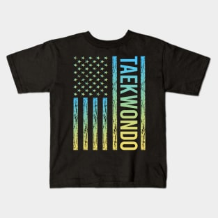 Gradient Flag 02 Taekwondo Tae Kwon Do Taekwon-Do Kids T-Shirt